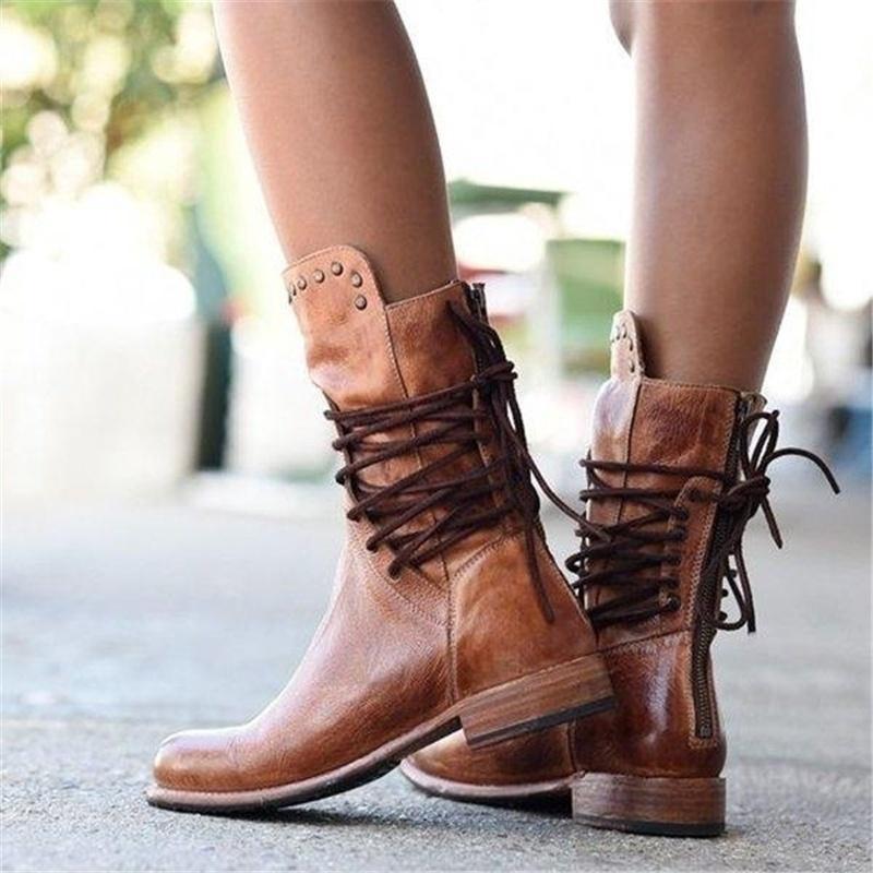 Susan | Leather Boots With Laces