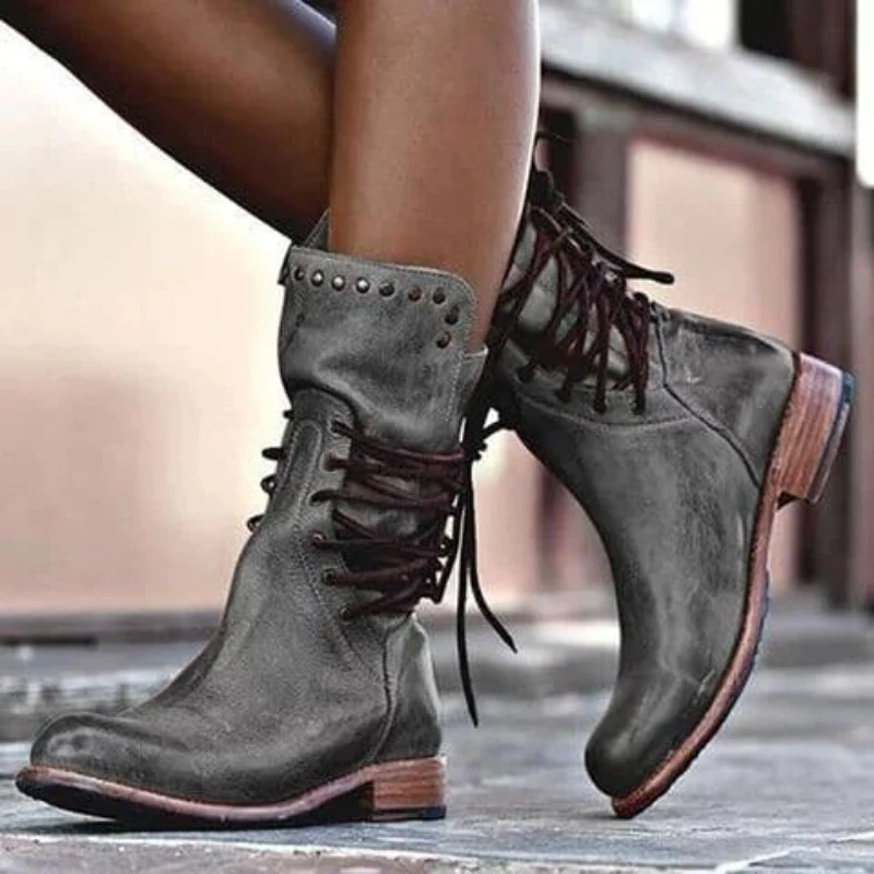 Susan | Leather Boots With Laces