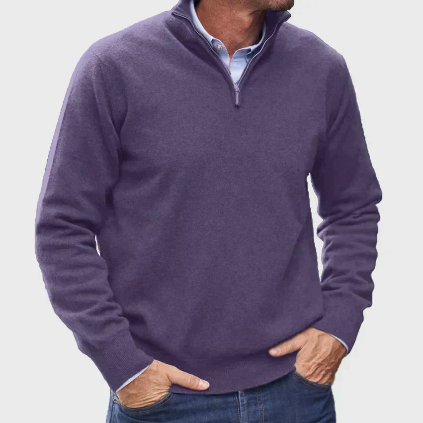 Raymon | Italian cashmere pullover for men with zipper