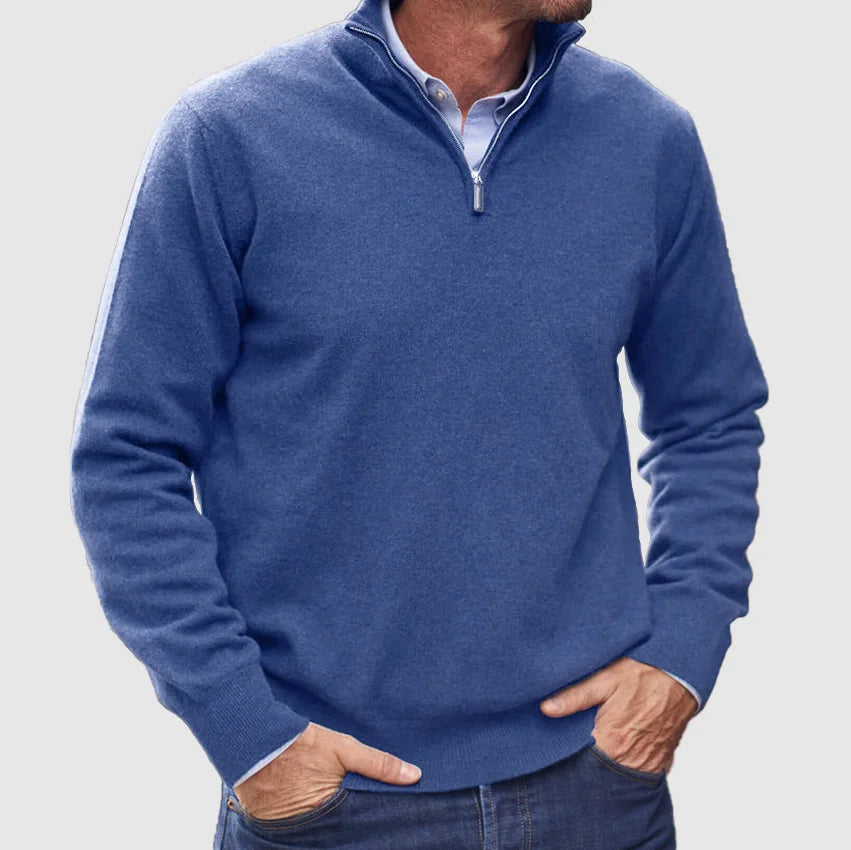 Raymon | Italian cashmere pullover for men with zipper